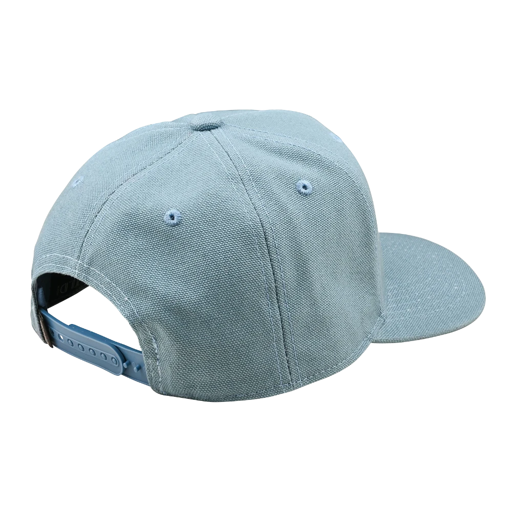 Curved SnapBack Hat Stamp Smoke Blue
